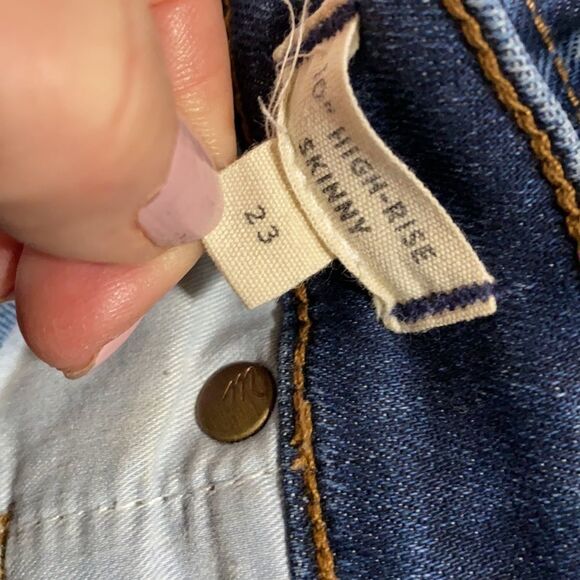 Madewell 10" High -Rise Skinny Stretch Ankle Jeans 23 - Picture 9 of 12